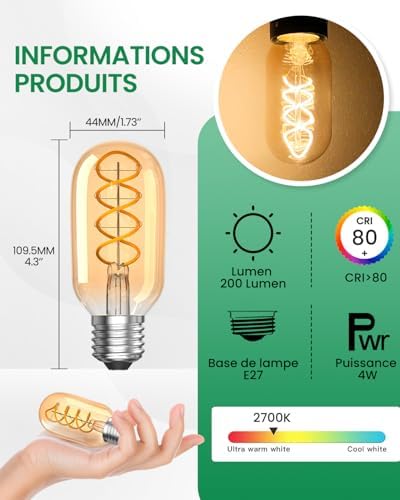 Vue 7 de Lamptobe Dimmable Vintage Ampoule