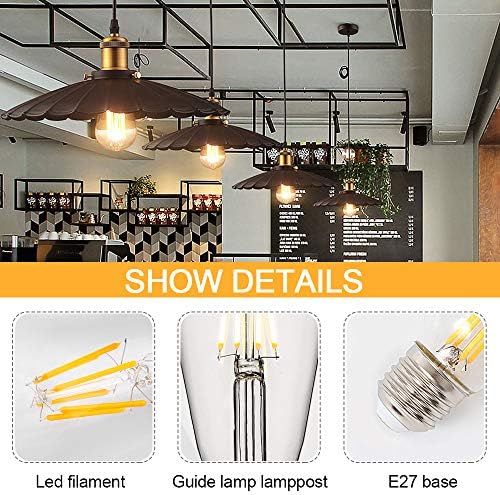 Vue 3 de Asanmu Ampoule Led Edison