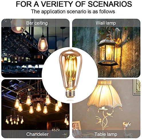 Vue 5 de Asanmu Ampoule Led Edison