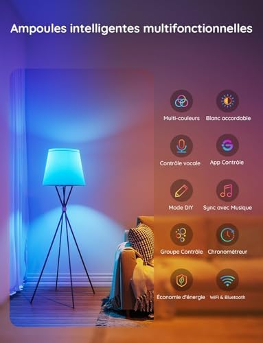 Vue 5 de Govee Ampoules Wifi Et