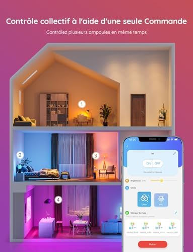 Vue 6 de Govee Ampoules Wifi Et