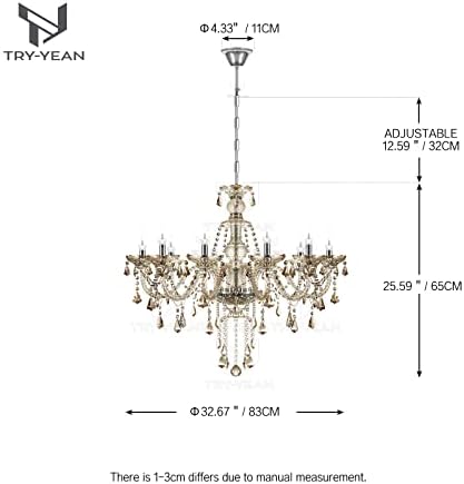 Vue 2 de Tryyean Lustre Baroque Bras