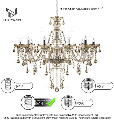 Vue 6 de Tryyean Lustre Baroque Bras
