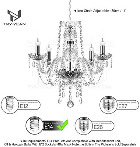 Vue 7 de Tryyean Lustre En Cristal