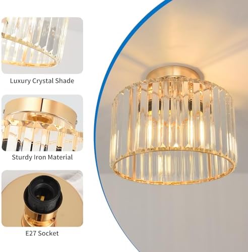 Vue 5 de Anwio Lustre Cristal Dore
