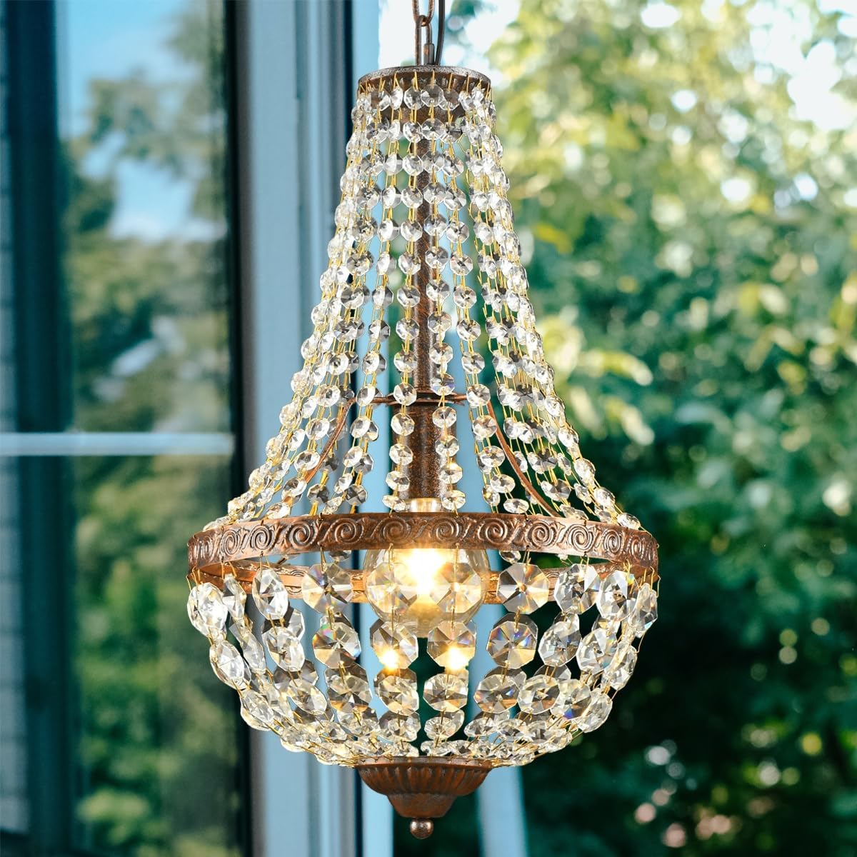 Lustre En Cristal Led