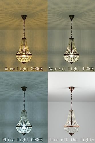 Vue 5 de Lustre En Cristal Led