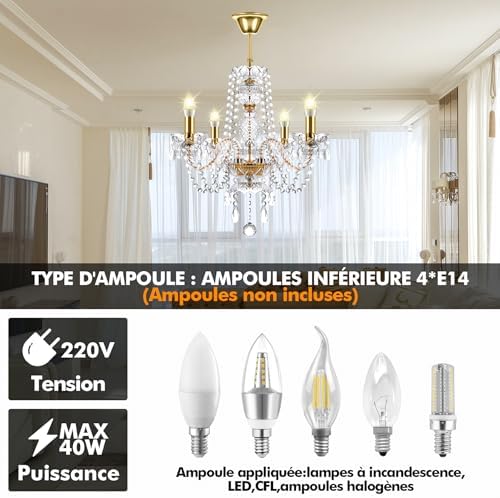 Vue 2 de Ridgeyard Lustre En Cristal