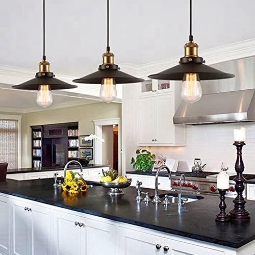 Vue 3 de Metal Retro Suspension Luminaire