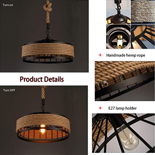 Vue 2 de Lampe Suspendue Vintage Corde