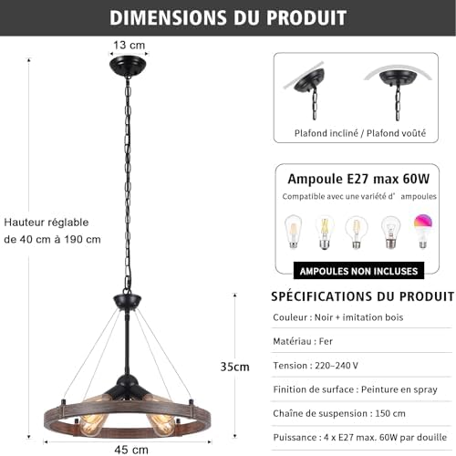 Vue 7 de Mrhyswd Lustre Industriel En