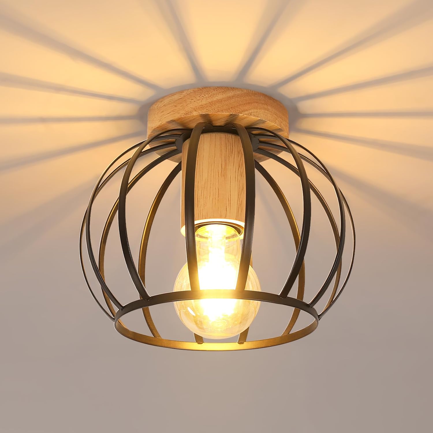 Pheashine Plafonnier Industriel Vintage