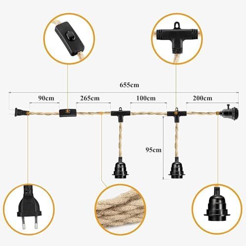 Vue 2 de Kit De Lustre Corde