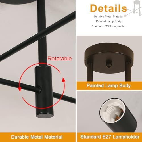 Vue 5 de Comely Lustre Plafonnier Industriel