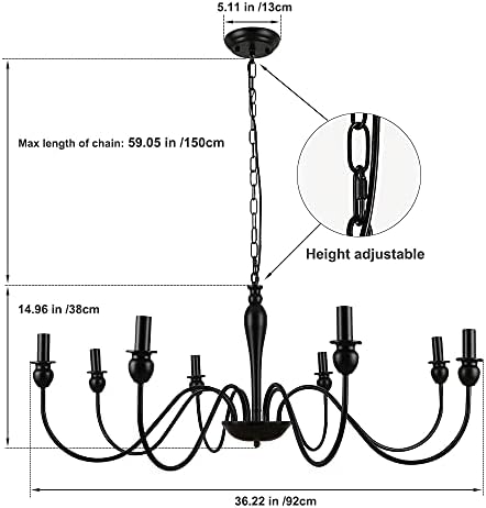 Vue 2 de Lynpon Lustre En Fer