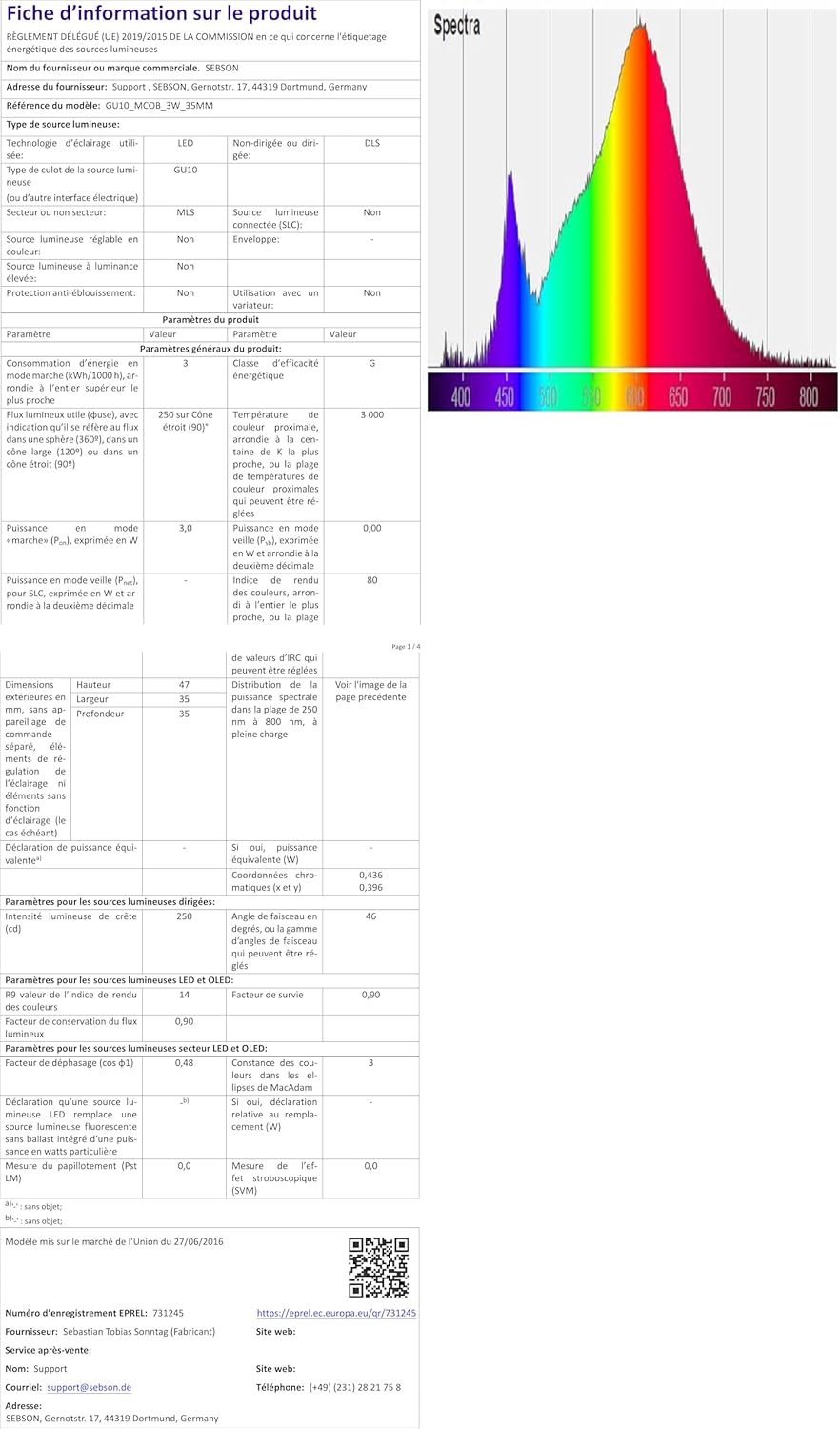 Vue 5 de Philips Ampoule Spot Led