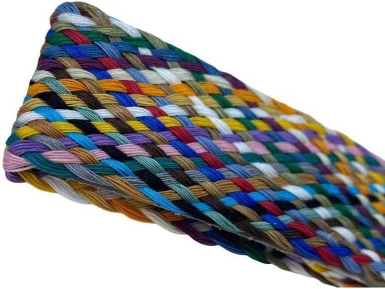 Vue 2 de Fil Tresse Multicolore En