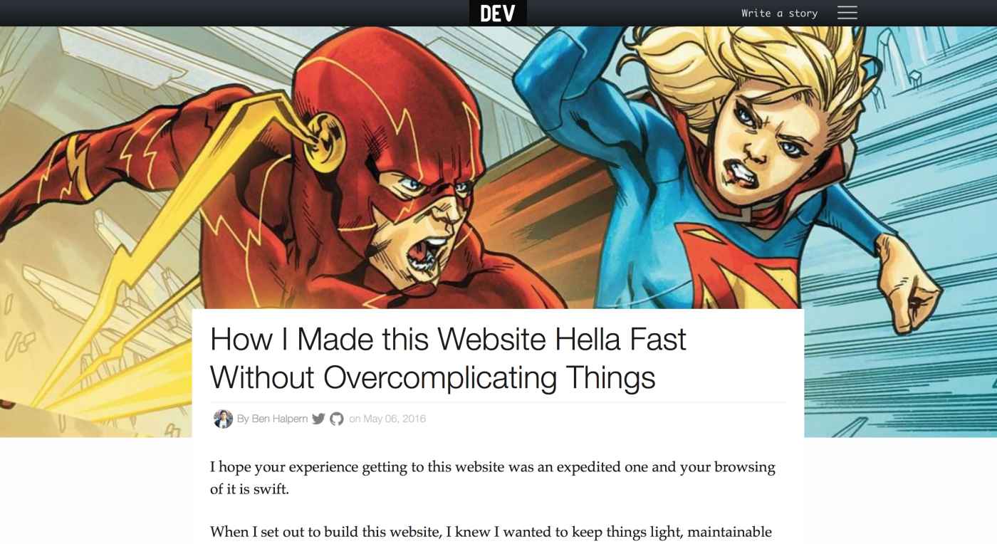 screen capture: The Practical Developer