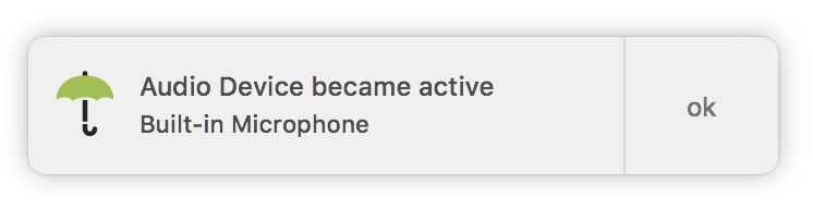 OverSight microphone active notification