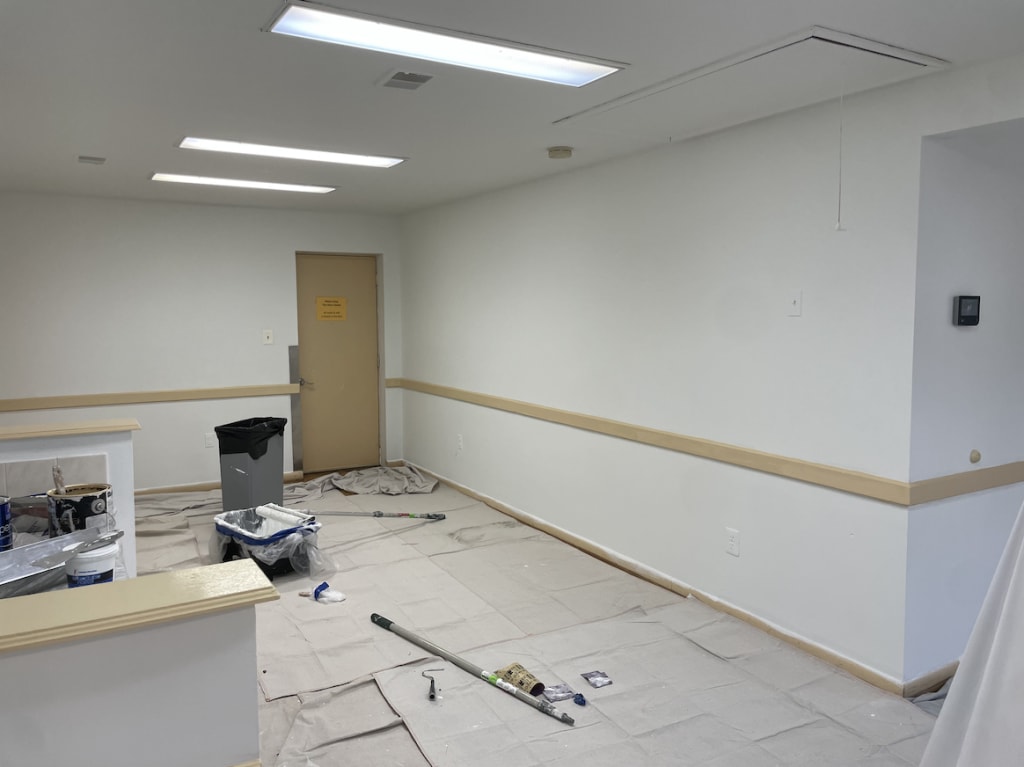 After the second coat was put on the walls