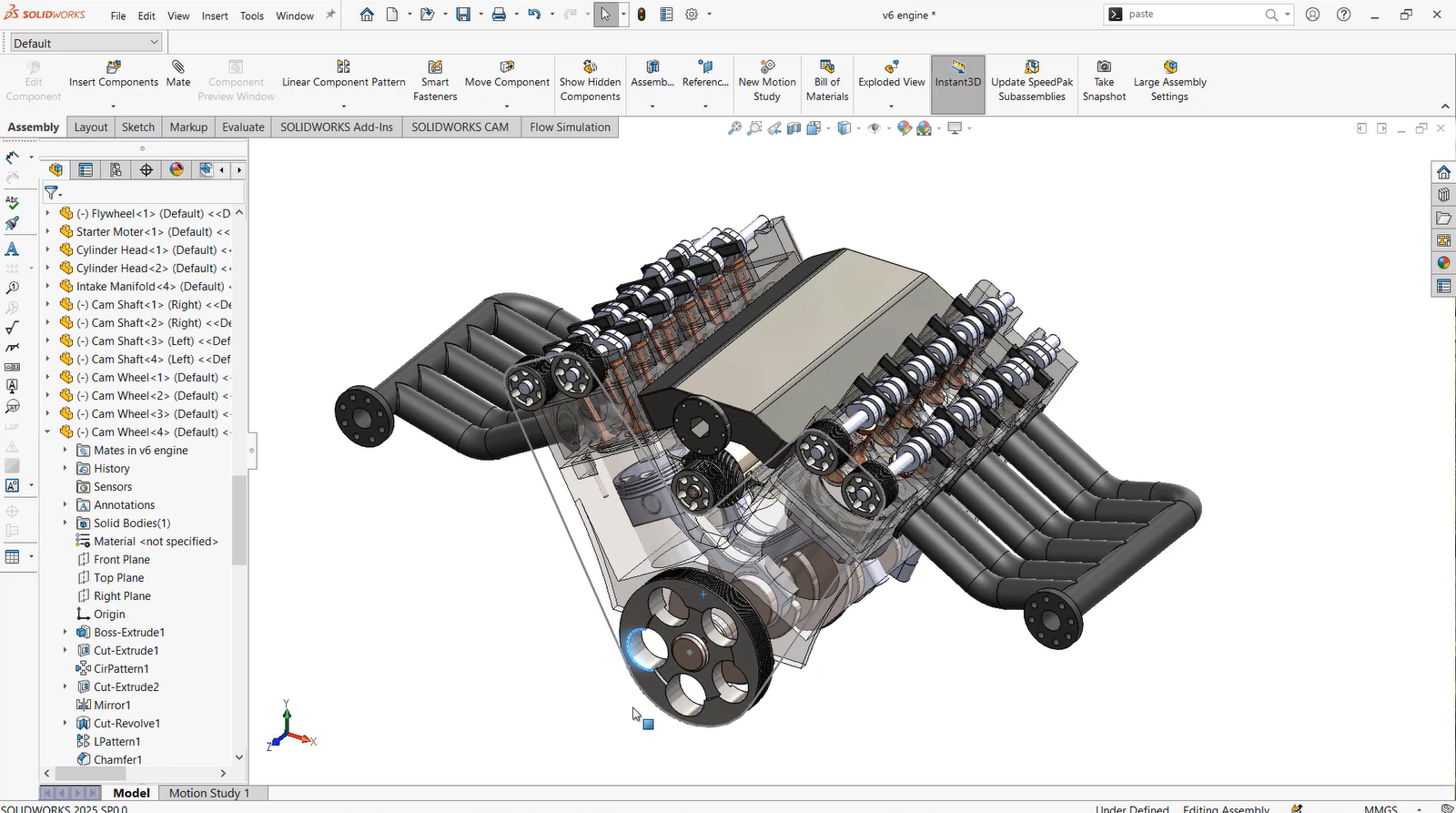 SOLIDWORKS V6 Engine Assembly