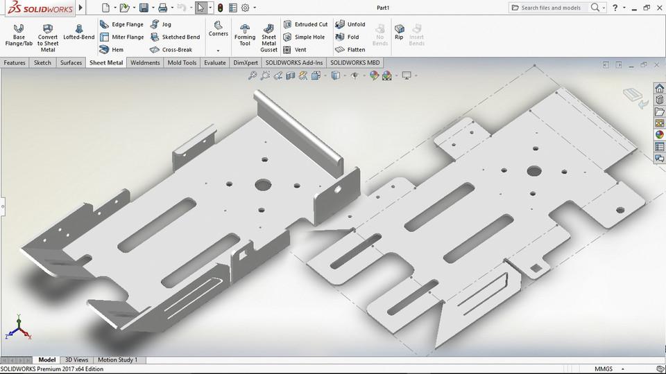 SOLIDWORKS sheet metal design examples