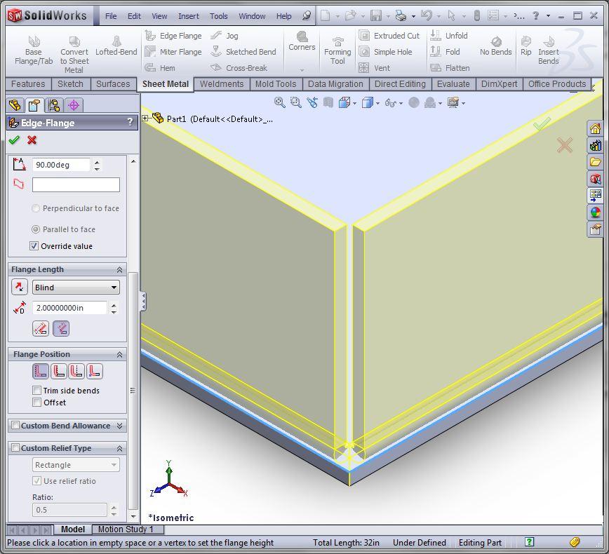 Sheet metal relief examples