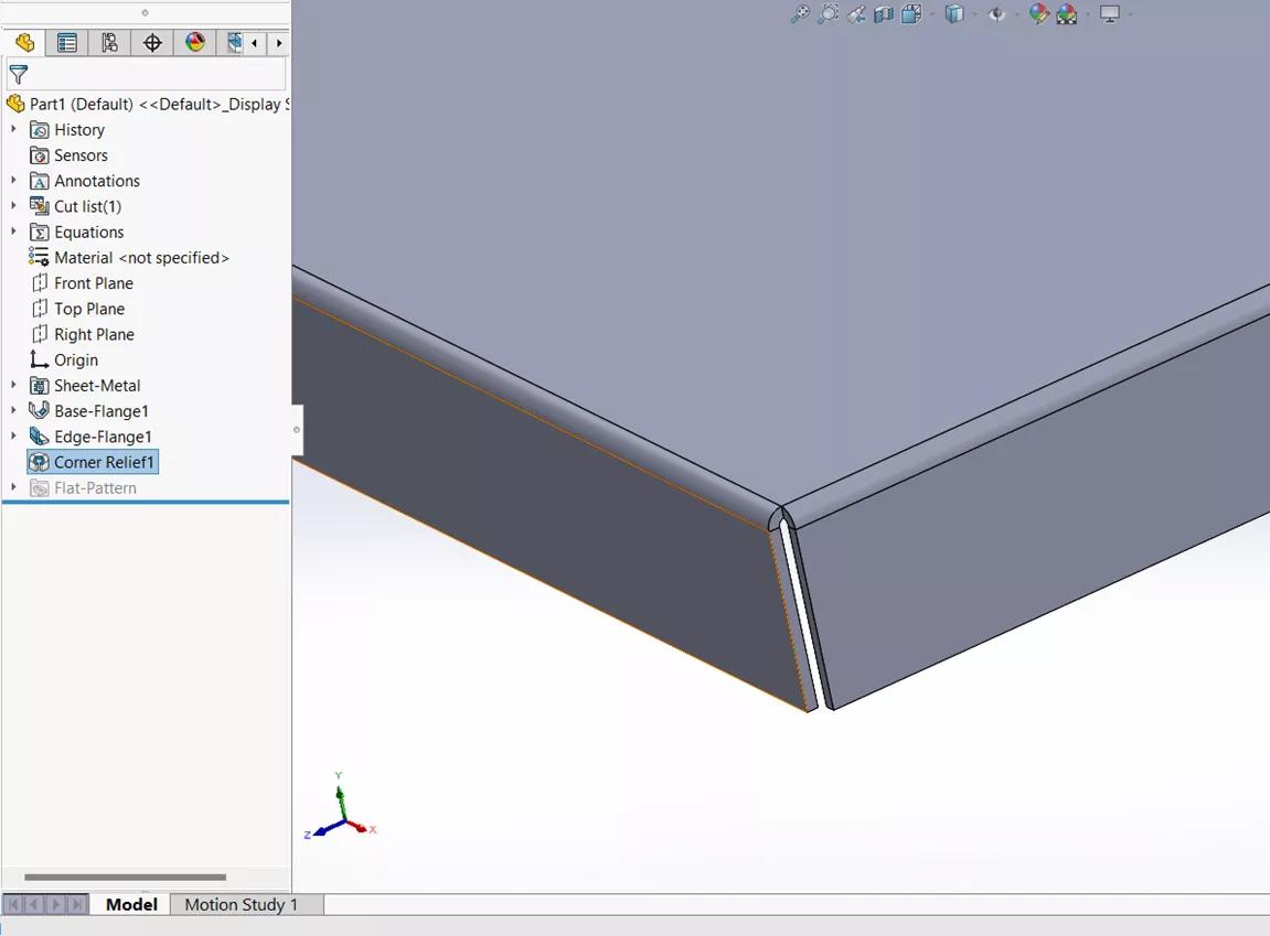 Sheet metal relief examples