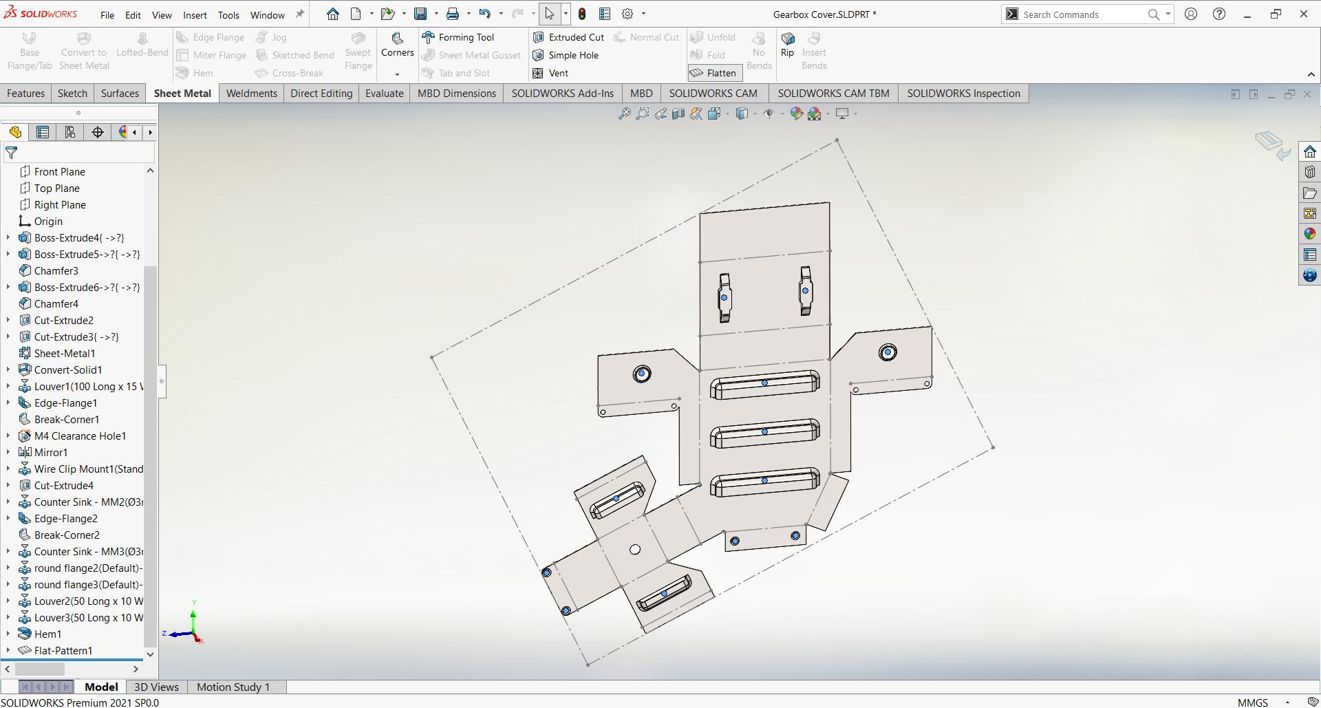 SOLIDWORKS flat pattern and drawing examples