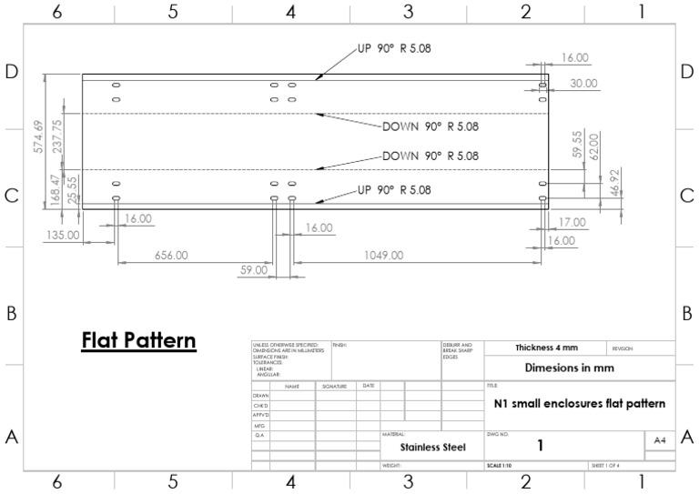 SOLIDWORKS flat pattern and drawing examples