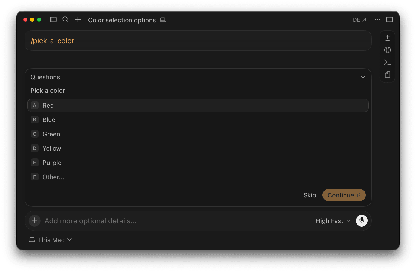 AskQuestion in Cursor