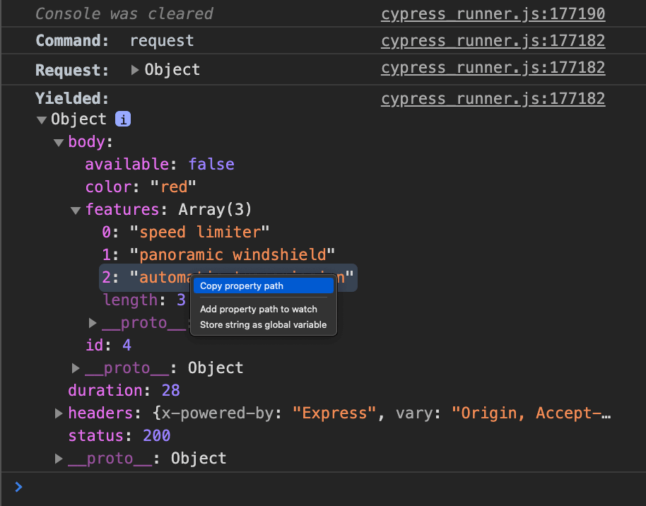 Copy property path in DevTools