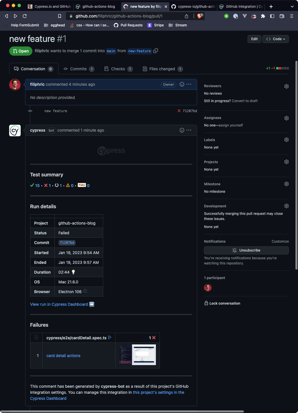 Integration summary