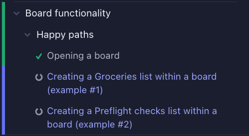 tests filtered by tag using cucumber