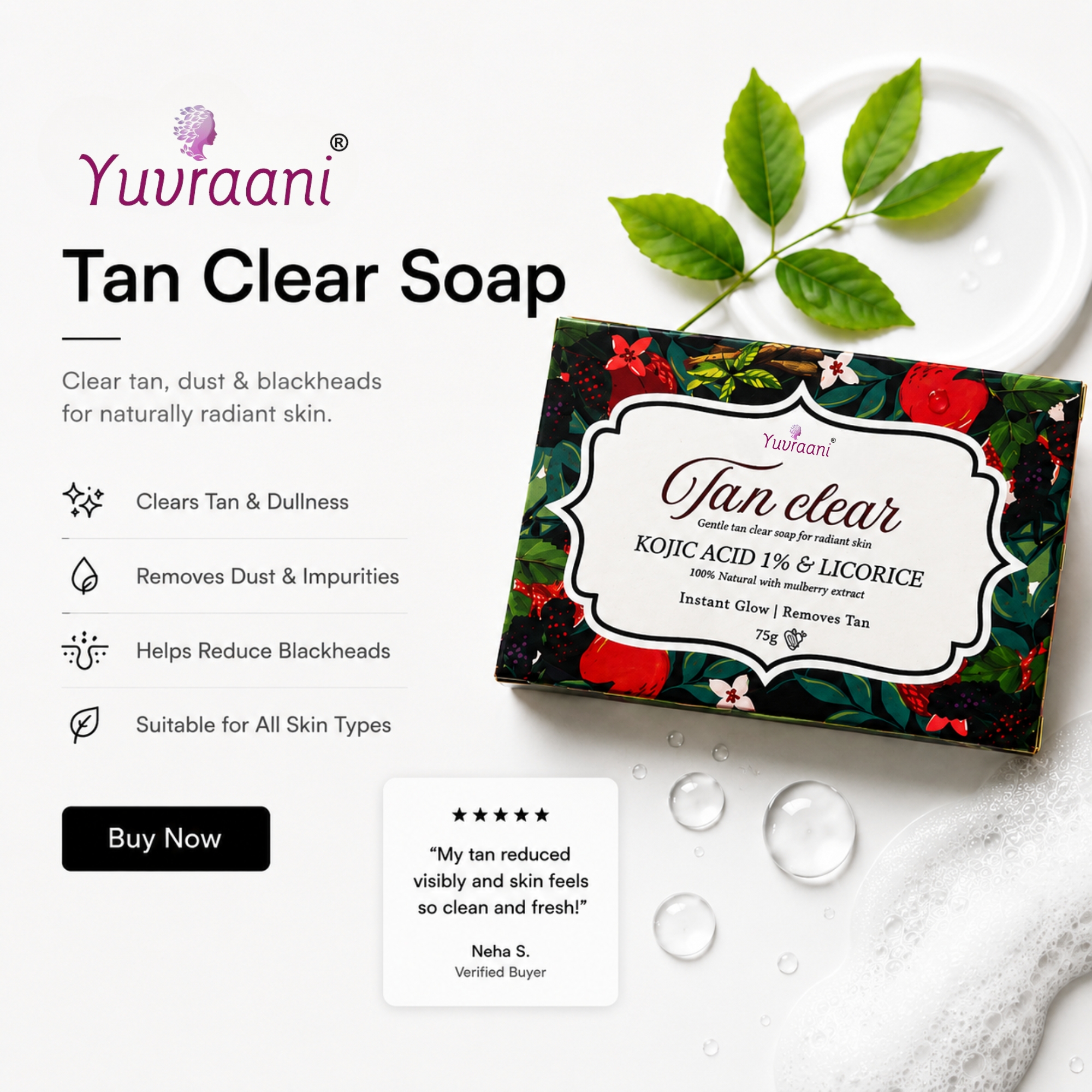 Yuvraani Tan Clear Soap