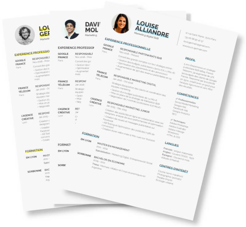 exemples CV design