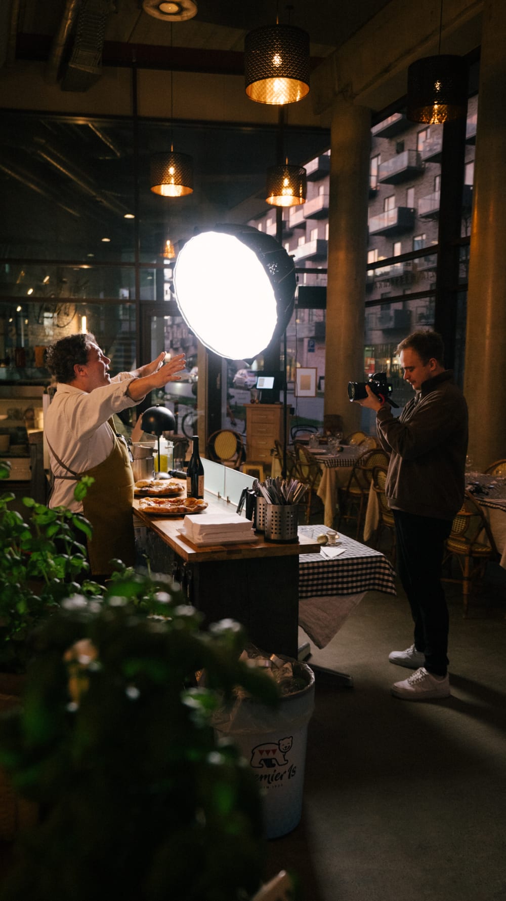 Filming Marcelo on location