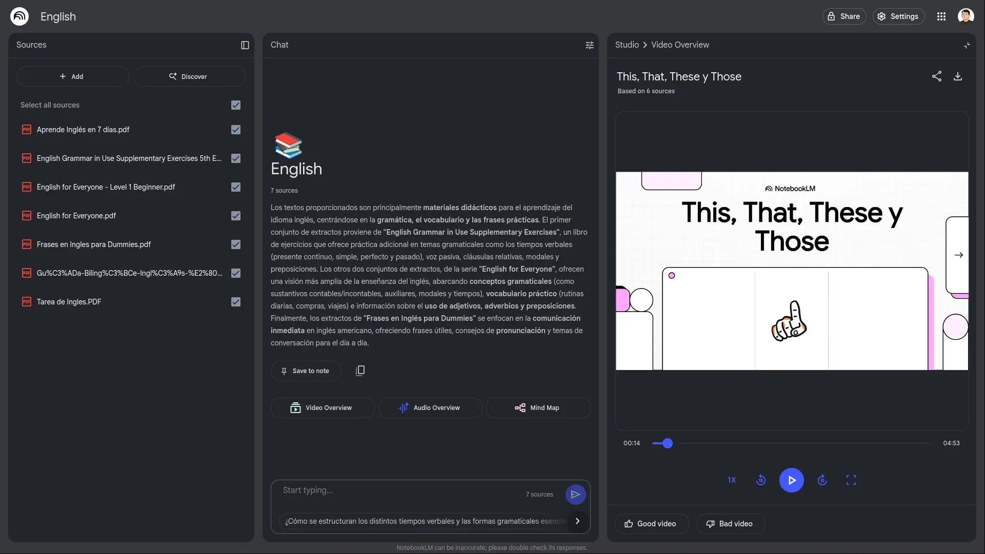 Video generated in NotebookLM