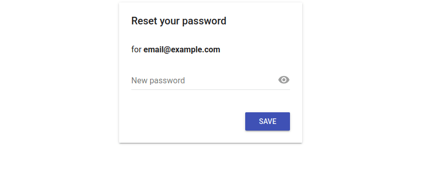 Reset password en Firebase