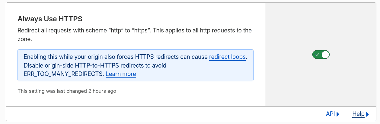 Always Use HTTPS on Cloudflare