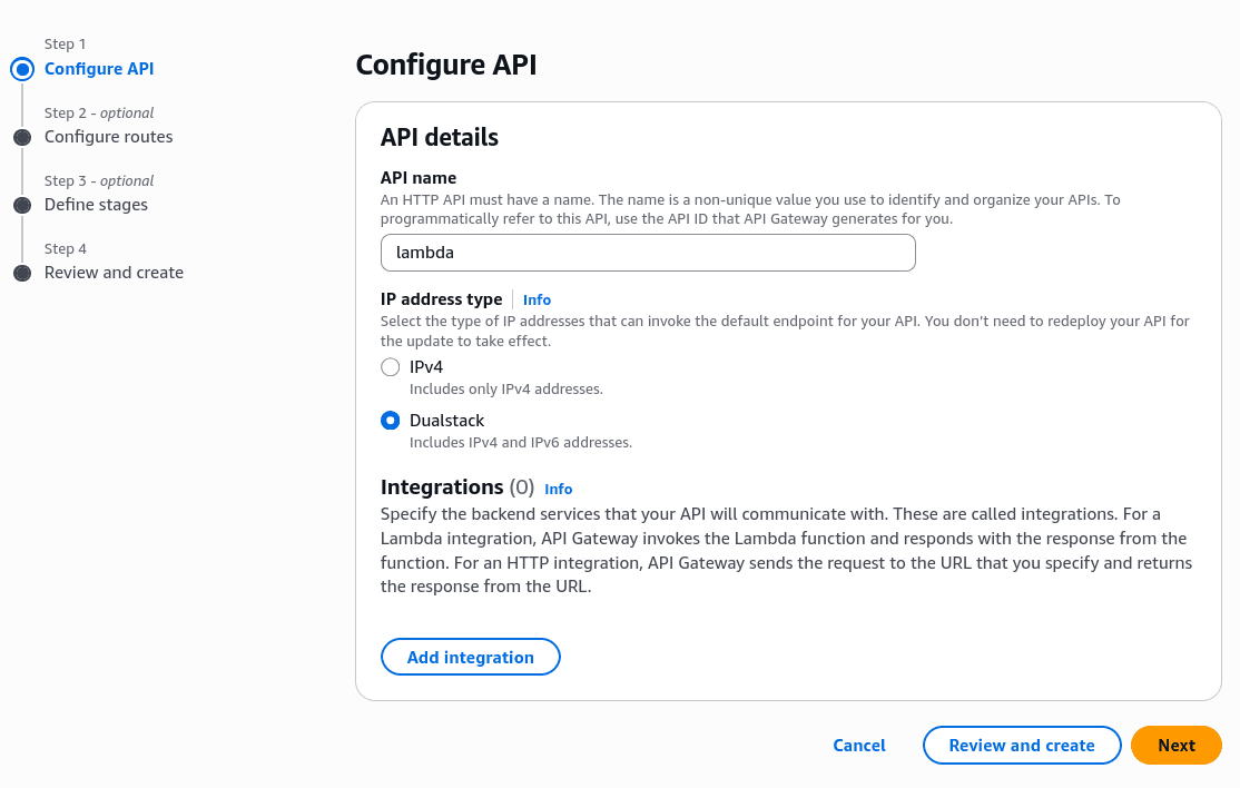 API Gateway Creation