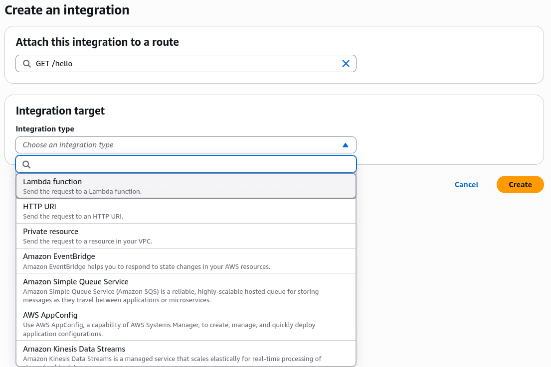 Integration Types in an API Gateway