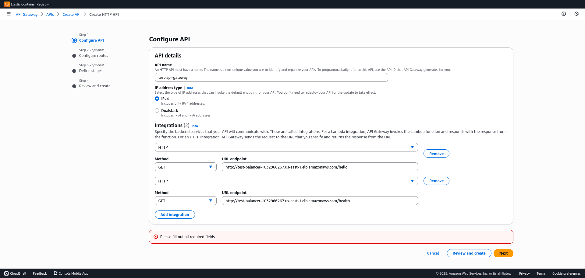 Configurar API Gateway AWS
