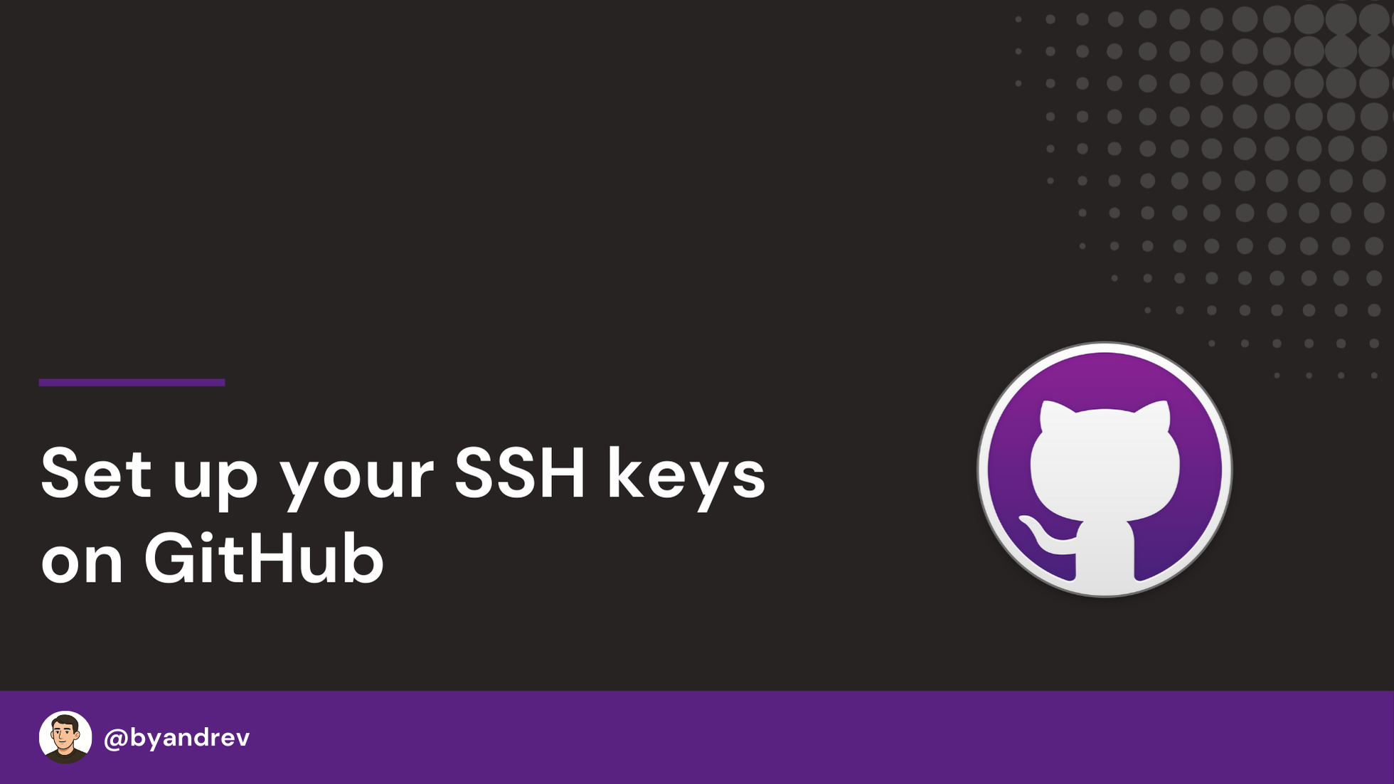 Set up your SSH keys on GitHub