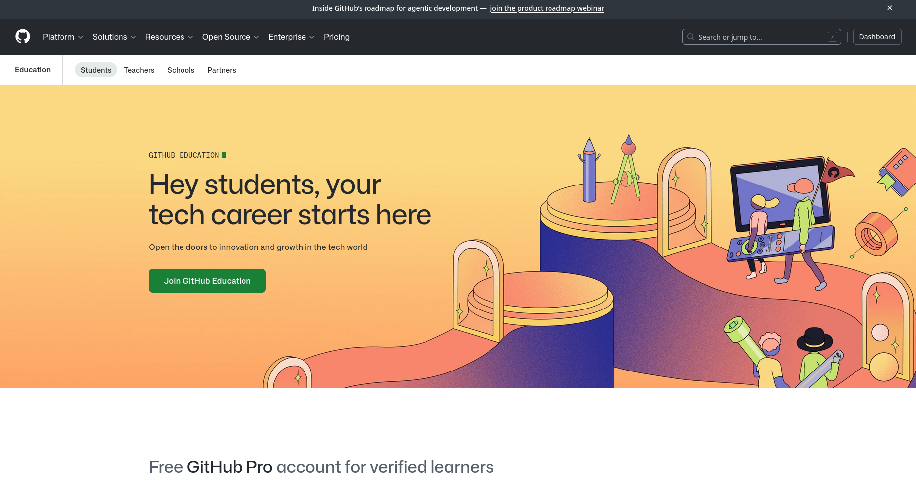 Request the GitHub Student Developer Pack