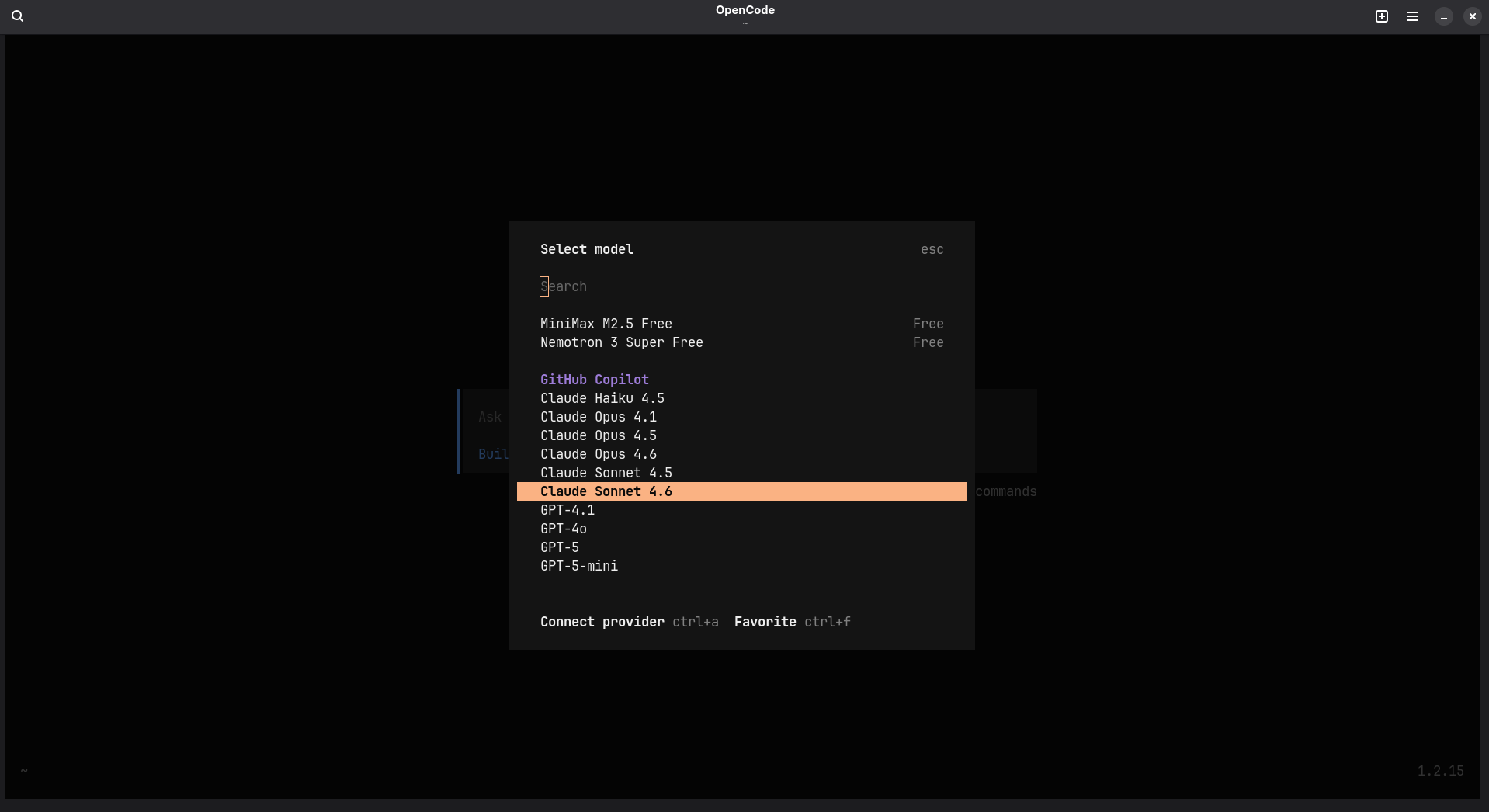 Some of the models offered by GitHub