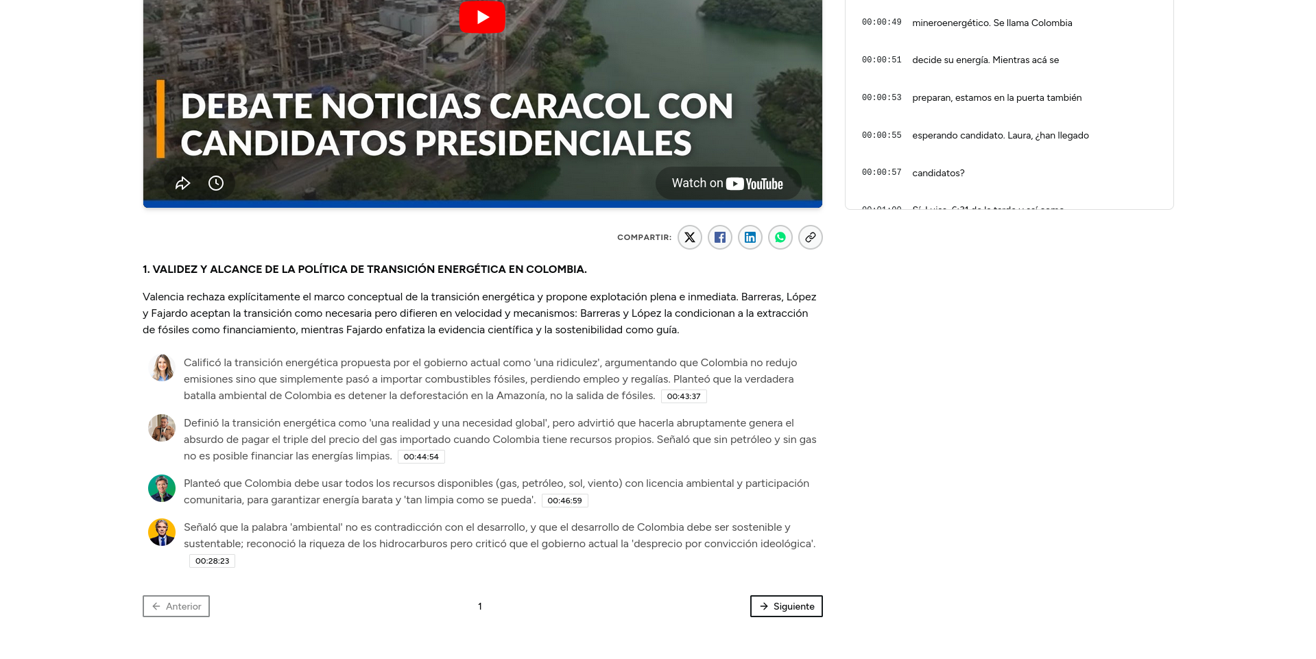 Debates presidenciales ColombiaEscoge