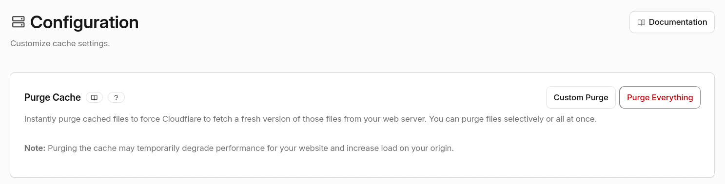 Purge cache on Cloudflare