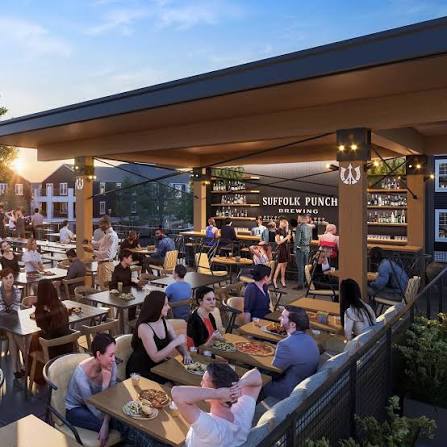 Rooftop and taproom at Suffolk Punch in Birkdale Village Huntersville North Carolina