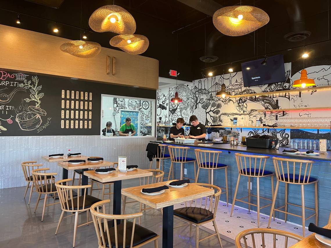 Handcrafted Chinese soup dumplings at BaoBao in Huntersville North Carolina near Lake Norman